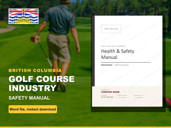 British Columbia Golf Course Industry Safety Manual