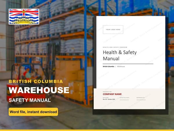 British Columbia Warehouse Safety Manual