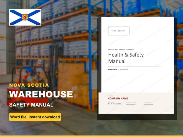 Nova Scotia Warehouse Safety Manual