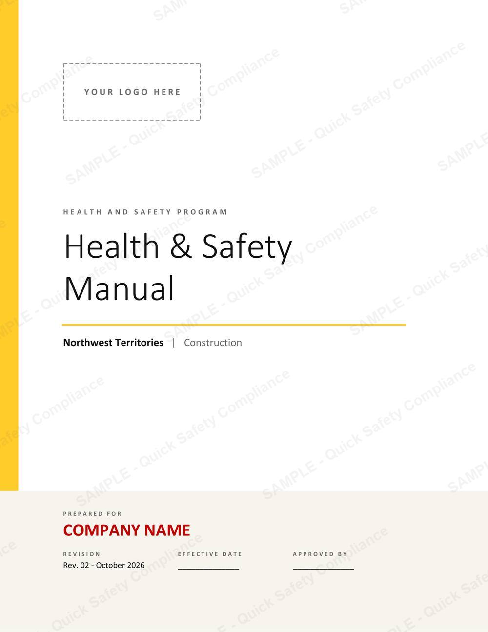 Cover of the Northwest Territories Construction Safety Manual