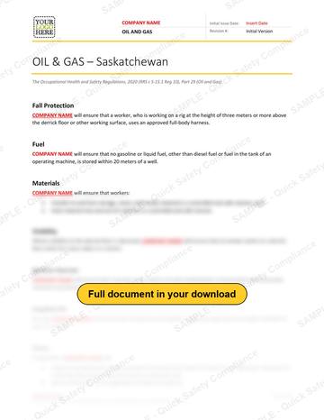 Oil and Gas RAVS - Saskatchewan: Oil and Gas - Saskatchewan RAVS, page 1 of 2