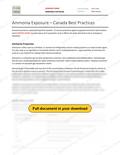 Ammonia Exposure - Canada Industry Practice RAVS, page 1 of 4