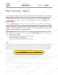 Anti-Theft Policy - Alberta RAVS, page 1 of 3