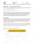 Asbestos - Canada Industry Practice, page 1 of 4