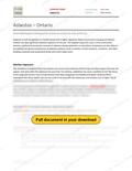 Asbestos - Ontario RAVS, page 1 of 5