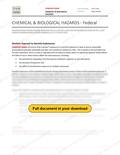 Chemical & Biological Hazards - Federal RAVS, page 1 of 6