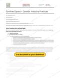 Confined Space - Canada - Industry Practices, page 1 of 9