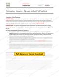 Consumer Issues - Canada Industry Practice RAVS, page 1 of 2