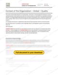 Context of The Organization - Global - Quality, page 1 of 2