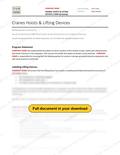 Cranes, Hoists & Lifting Devices - Alberta RAVS, page 1 of 3