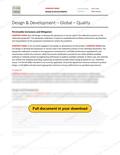 Design and Development - Global - Quality, page 1 of 2