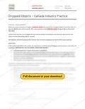 Dropped Objects - Canada Industry Practice RAVS, page 1 of 5