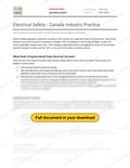 Electrical Safety - Canada Industry Practice, page 1 of 6