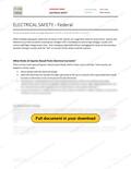 Electrical Safety - Federal RAVS, page 1 of 6