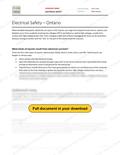 Electrical Safety - Ontario RAVS, page 1 of 6