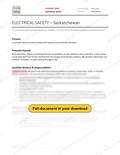 Electrical Safety - Saskatchewan RAVS, page 1 of 3