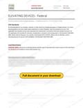 Elevating Devices - Federal RAVS, page 1 of 2