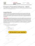 Emergency Preparedness & Response - Alberta RAVS, page 1 of 8