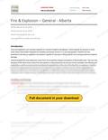 Fire & Explosion - General - Alberta RAVS, page 1 of 2