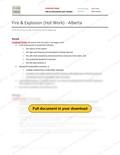 Fire & Explosion - Hot Work - Alberta RAVS, page 1 of 2
