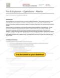 Fire & Explosion - Operations - Alberta RAVS, page 1 of 2