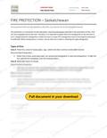 Fire Protection - Saskatchewan RAVS, page 1 of 3