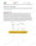 First Aid - Manitoba RAVS, page 1 of 4