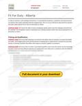 Fit for Duty - Alberta RAVS, page 1 of 2