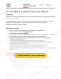 Flammable & Combustible Substances - Alberta RAVS, page 1 of 2