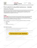 Flammable & Combustible Substances - Canada Industry Practice, page 1 of 3