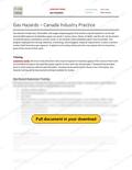 Gas Hazards - Canada - Industry Practices, page 1 of 2