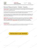 General Requirements - Global - Quality, page 1 of 1