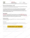 Ground Disturbance - BC RAVS, page 1 of 4