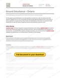 Ground Disturbance - Ontario RAVS, page 1 of 4