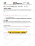 Ground Disturbance with Best Practice - Saskatchewan RAVS, page 1 of 3