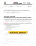 Hazard ID & Risk Control - Alberta RAVS, page 1 of 4