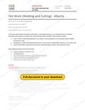 Hot Work (Welding and Cutting) - Alberta RAVS, page 1 of 3