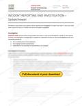 Incident Reporting and Investigation - Saskatchewan RAVS, page 1 of 3