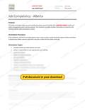 Job Competency - Alberta RAVS, page 1 of 2