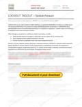 Lockout and Tagout - Saskatchewan RAVS, page 1 of 4
