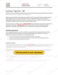 Lockout Tagout - BC RAVS, page 1 of 3