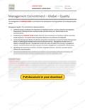 Management Commitment - Global - Quality, page 1 of 1