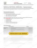 Manual Material Handling - Saskatchewan RAVS, page 1 of 2