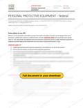 Personal Protective Equipment - Federal RAVS, page 1 of 4