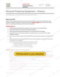 Personal Protective Equipment - Ontario RAVS, page 1 of 4