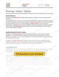 Planning - Global - Quality, page 1 of 2