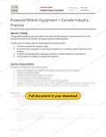Powered Mobile Equipment - Canada Industry Practice, page 1 of 4