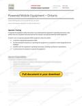 Powered Mobile Equipment - Ontario RAVS, page 1 of 4