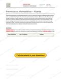 Preventative Maintenance - Alberta RAVS, page 1 of 4
