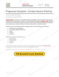 Progressive Discipline - Canada Industry Practice, page 1 of 1
